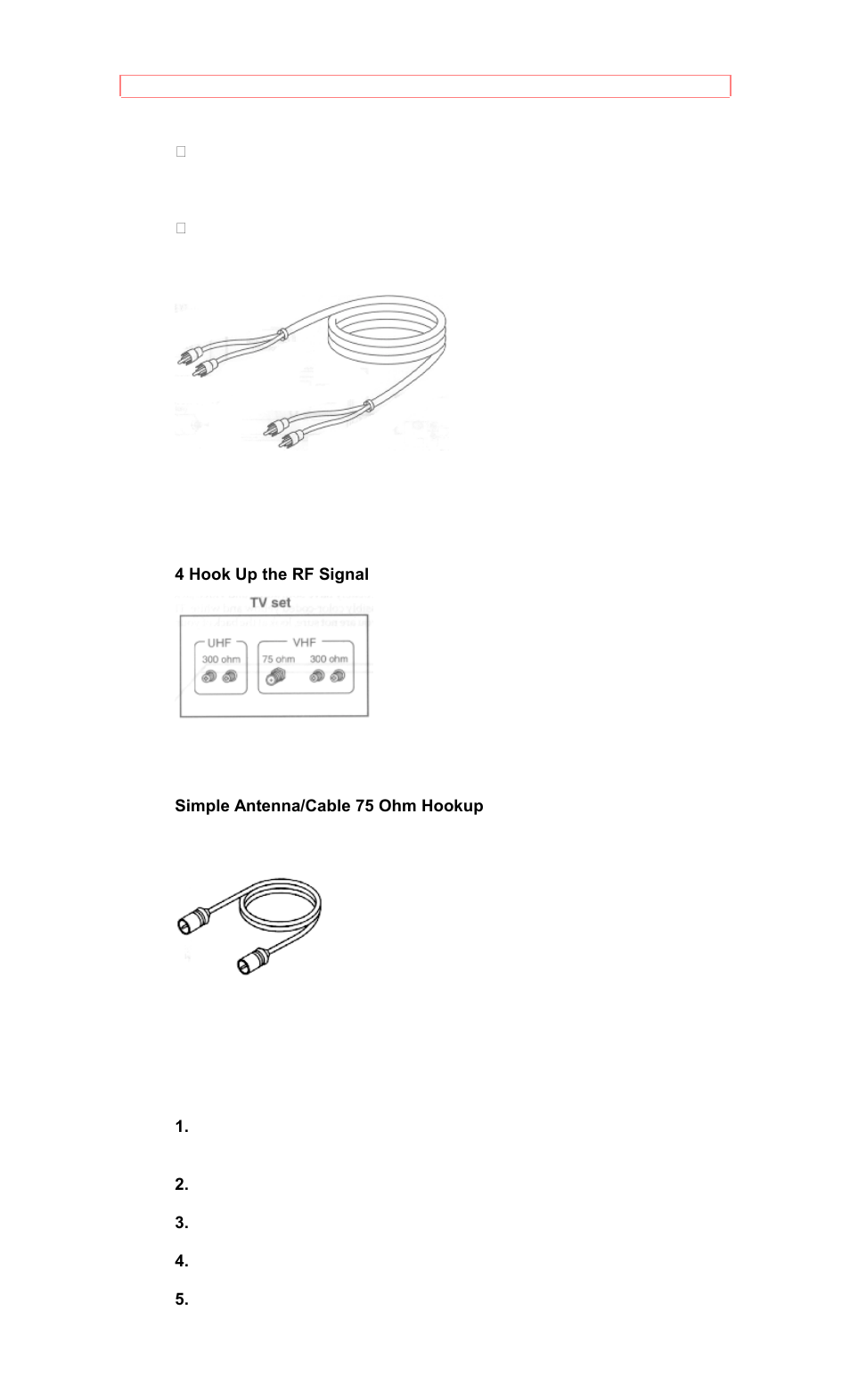 4 hook up the rf signal | Hitachi VT-M281A User Manual | Page 10 / 44