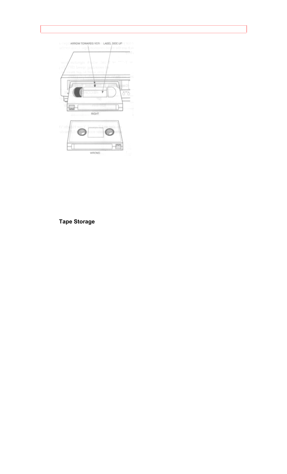 Tape storage | Hitachi VT-M281A User Manual | Page 22 / 44