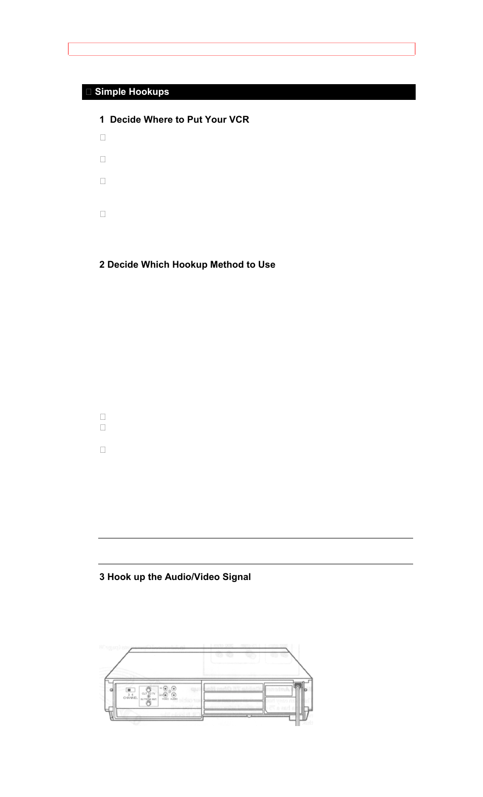 Simple hookups | Hitachi VT-M281A User Manual | Page 9 / 44