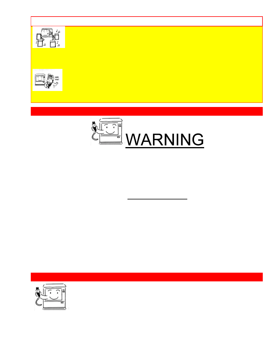 Picture cautions accessories | Hitachi 27CX21B User Manual | Page 7 / 36