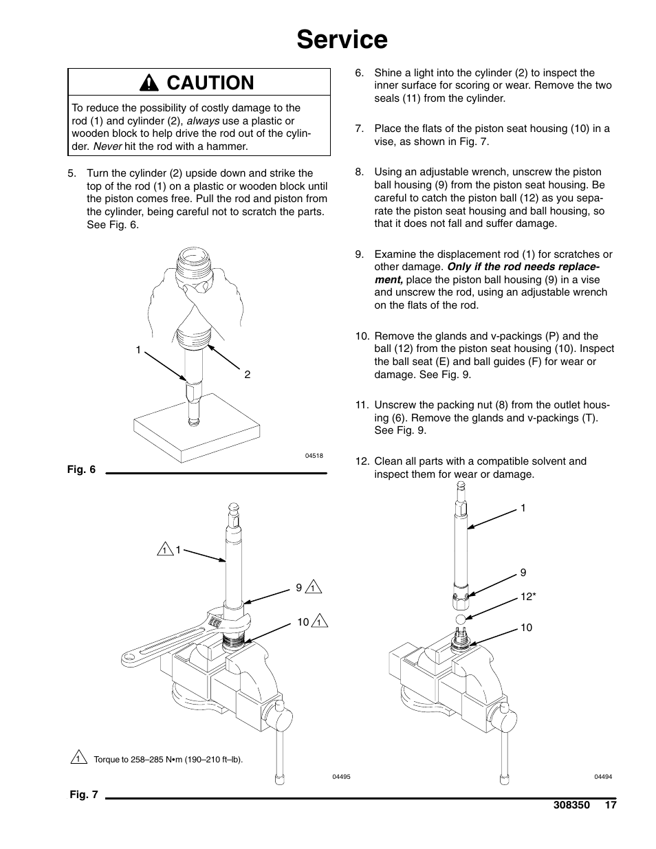 Service, Caution | Hitachi 236464 User Manual | Page 17 / 28