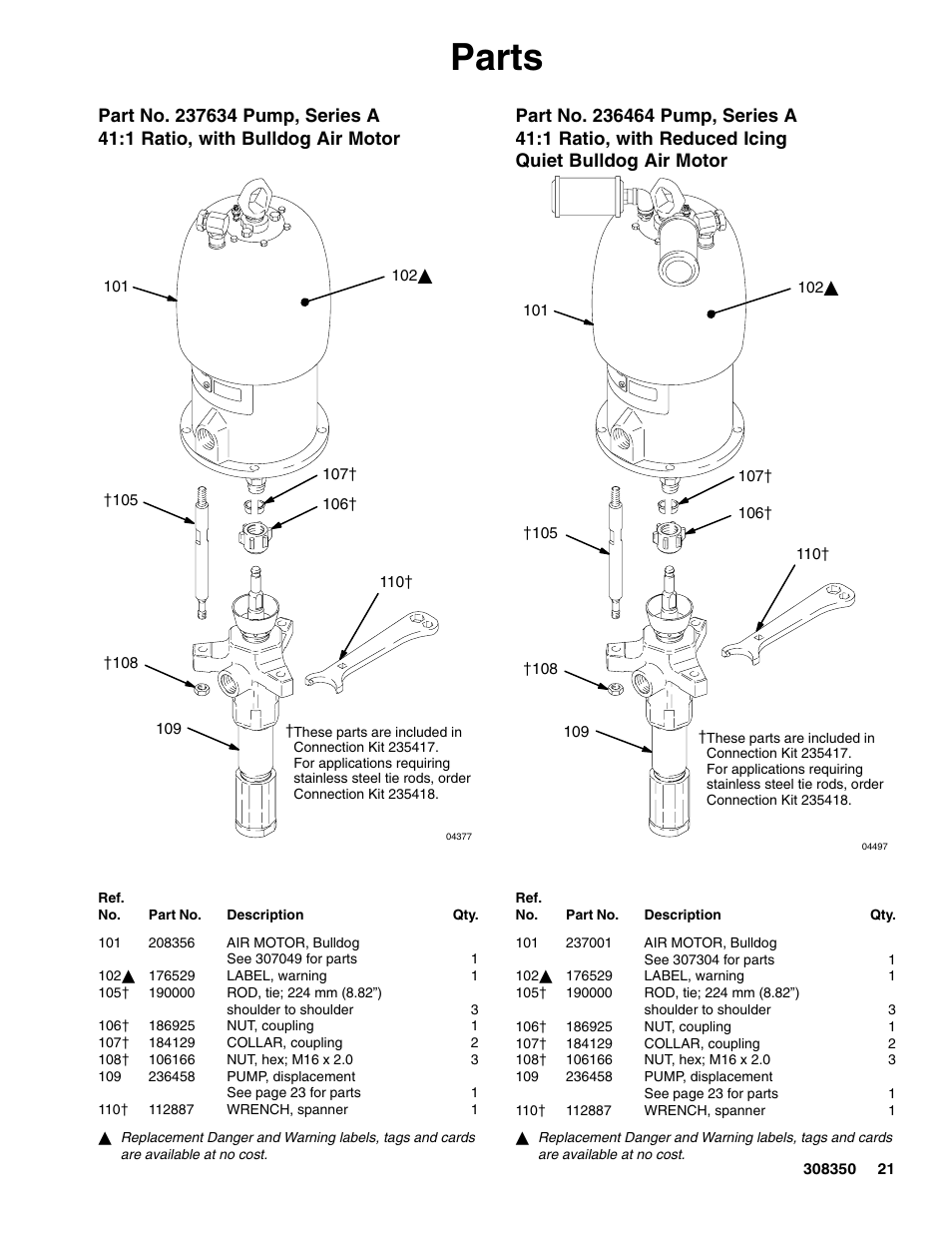 Parts | Hitachi 236464 User Manual | Page 21 / 28