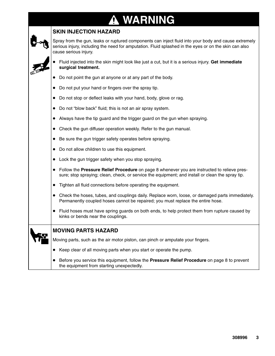 Warning | Hitachi 308996J User Manual | Page 3 / 26