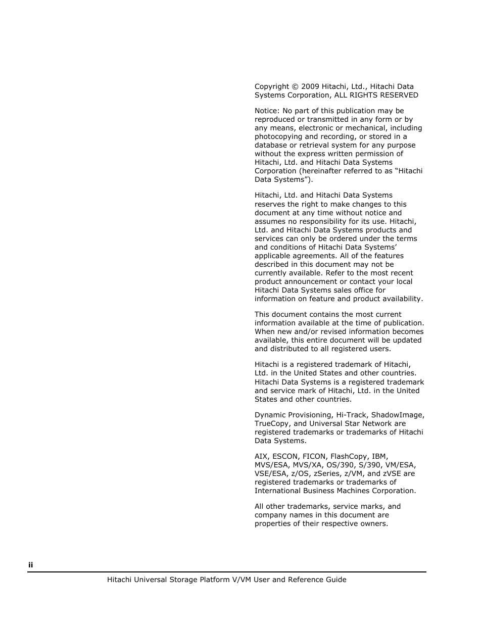 Hitachi Universal Storage Platform VM User Manual | Page 2 / 102