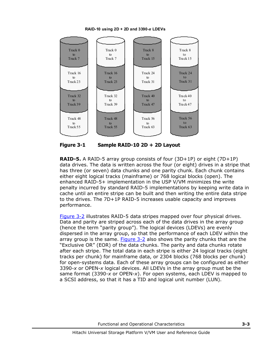 Figure 3-1, Illustrates a sample raid-10 (2d | Hitachi Universal Storage Platform VM User Manual | Page 47 / 102