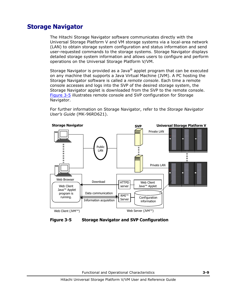 Storage navigator, Storage navigator -9 | Hitachi Universal Storage Platform VM User Manual | Page 53 / 102