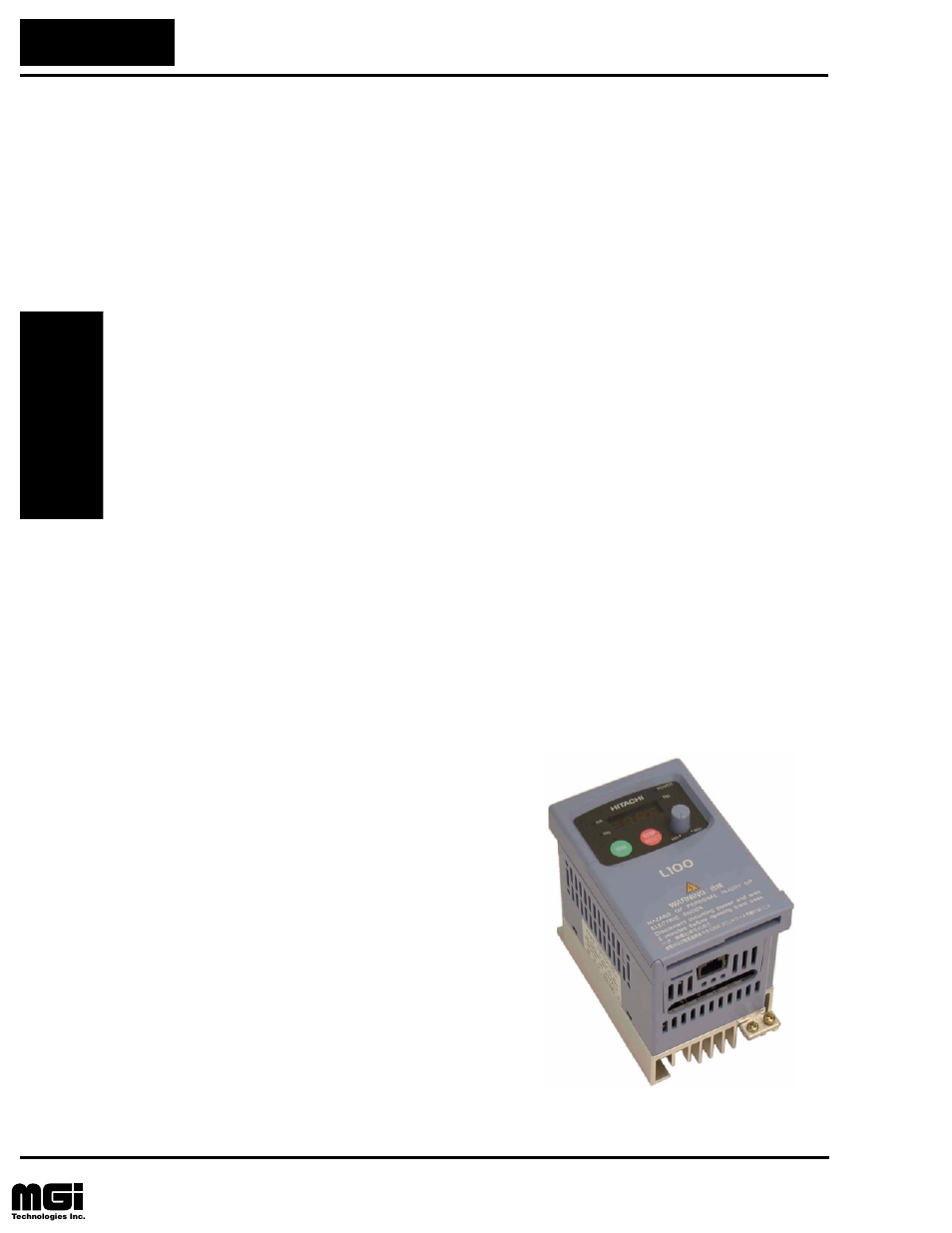 Orientation to inverter features | Hitachi L100 User Manual | Page 33 / 163