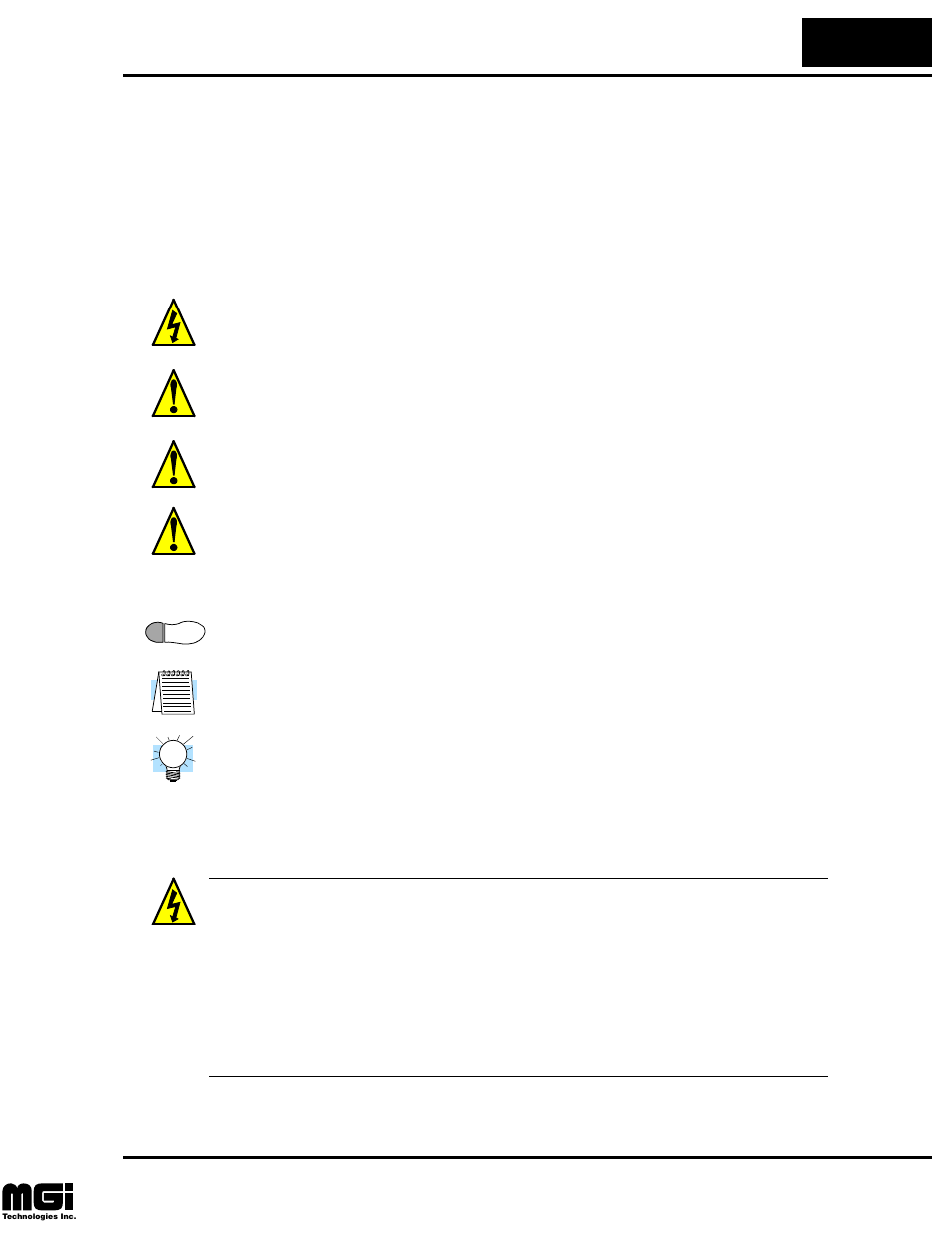 Safety messages, Hazardous high voltage | Hitachi L100 User Manual | Page 4 / 163