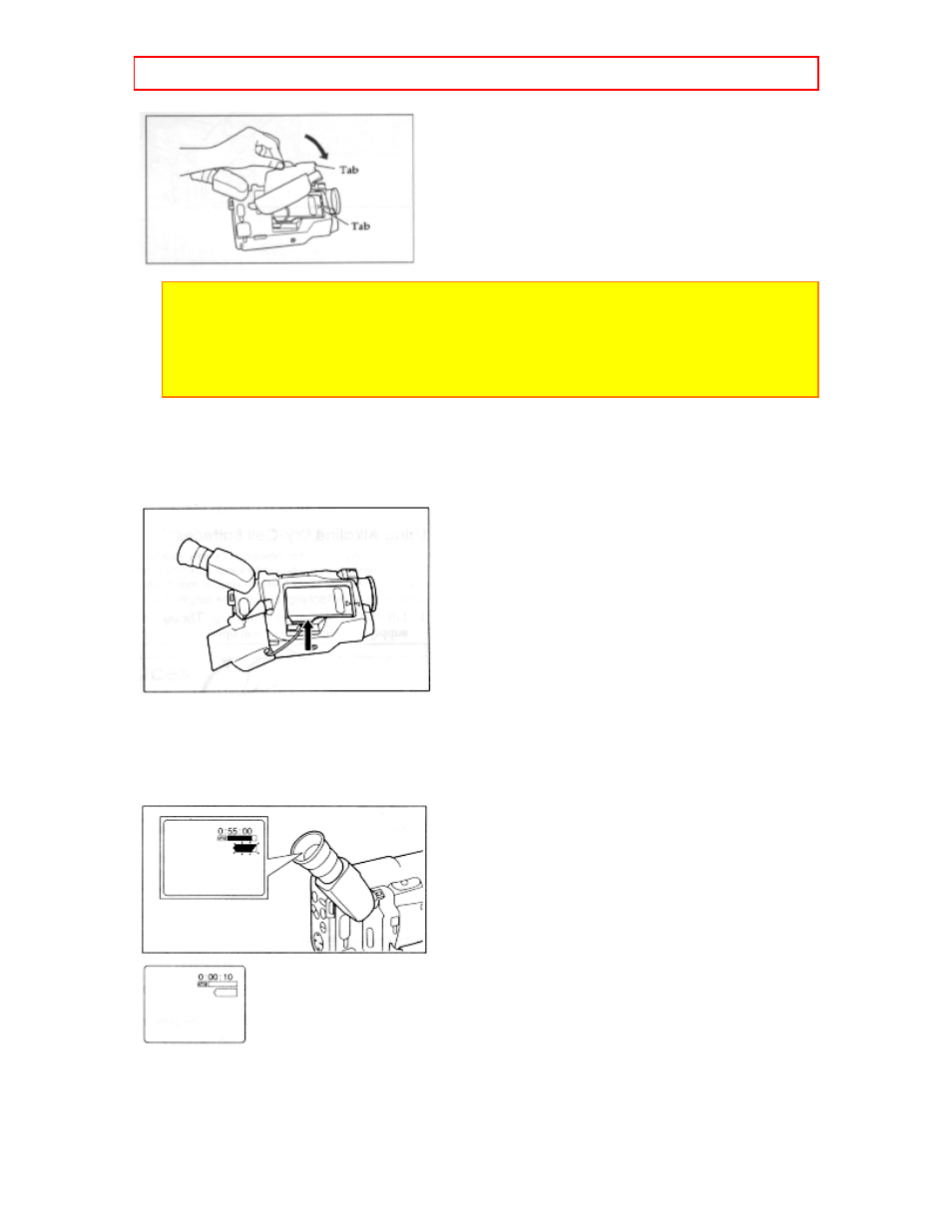 Getting started - 19, Removing the battery pack, Checking the battery's charge | Hitachi VM-H620A User Manual | Page 19 / 61