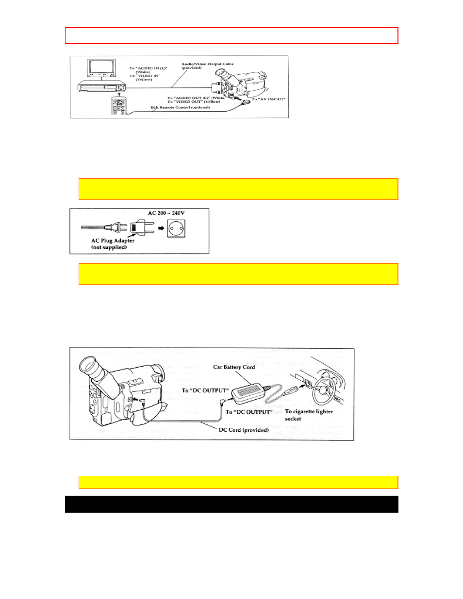 Inserting and removing cassettes, Getting started - 22, Using a car battery | Hitachi VM-H620A User Manual | Page 22 / 61