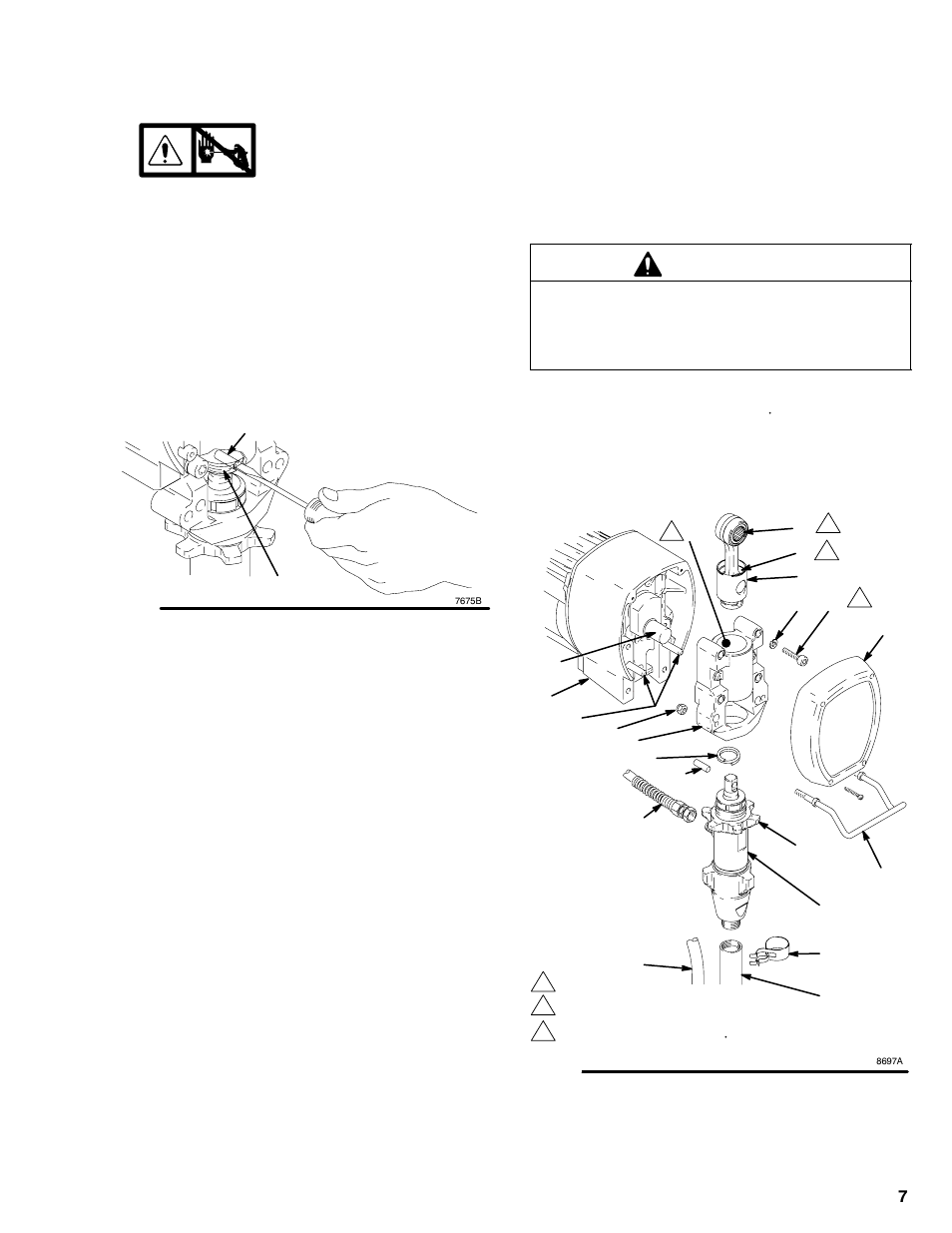 Bearing housing and connecting rod, Caution | Hitachi 232624 User Manual | Page 7 / 24