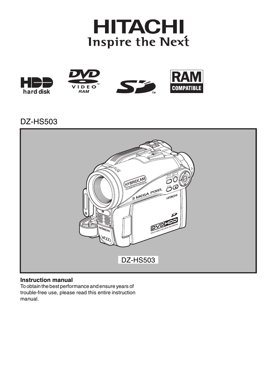 Hitachi DZ-HS503 User Manual | 163 pages