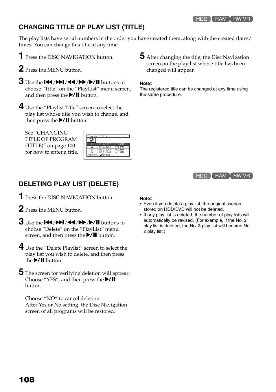 P. 108) (p. 108), P. 108), Nged (p. 108) | Hitachi DZ-HS503 User Manual | Page 108 / 163