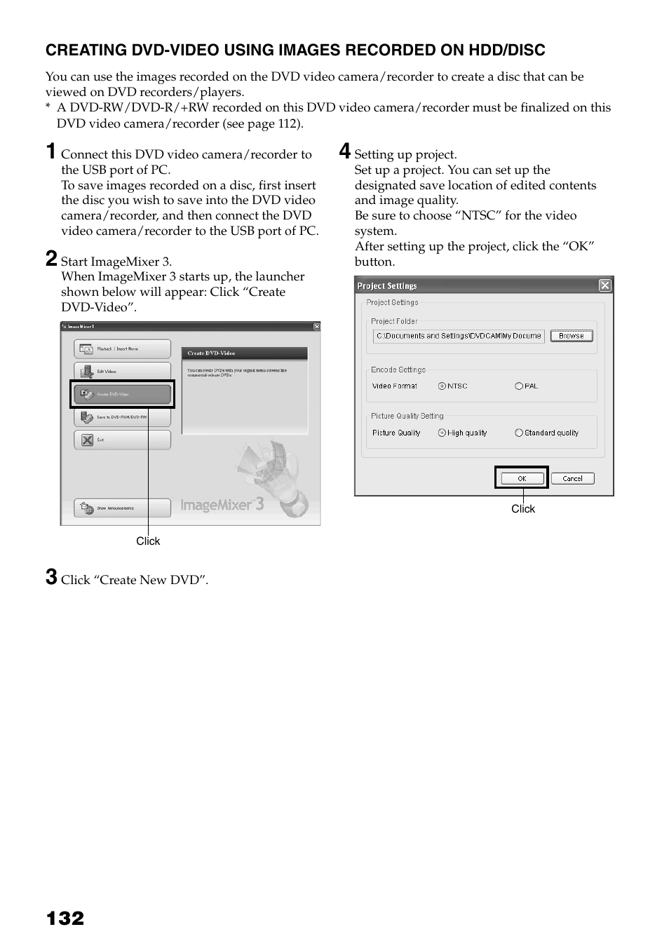 Creating dvd-video using images, Recorded on hdd/disc | Hitachi DZ-HS503 User Manual | Page 132 / 163