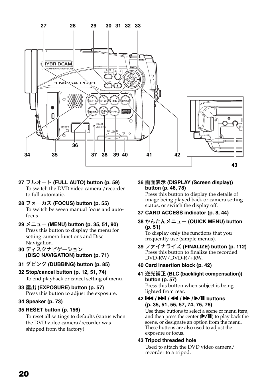 Hitachi DZ-HS503 User Manual | Page 20 / 163