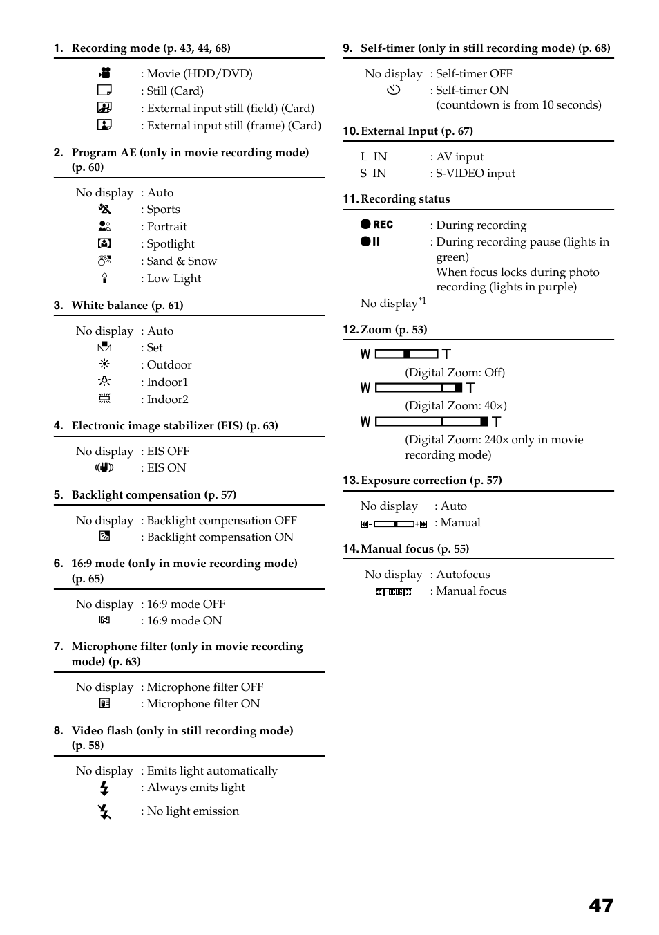Hitachi DZ-HS503 User Manual | Page 47 / 163
