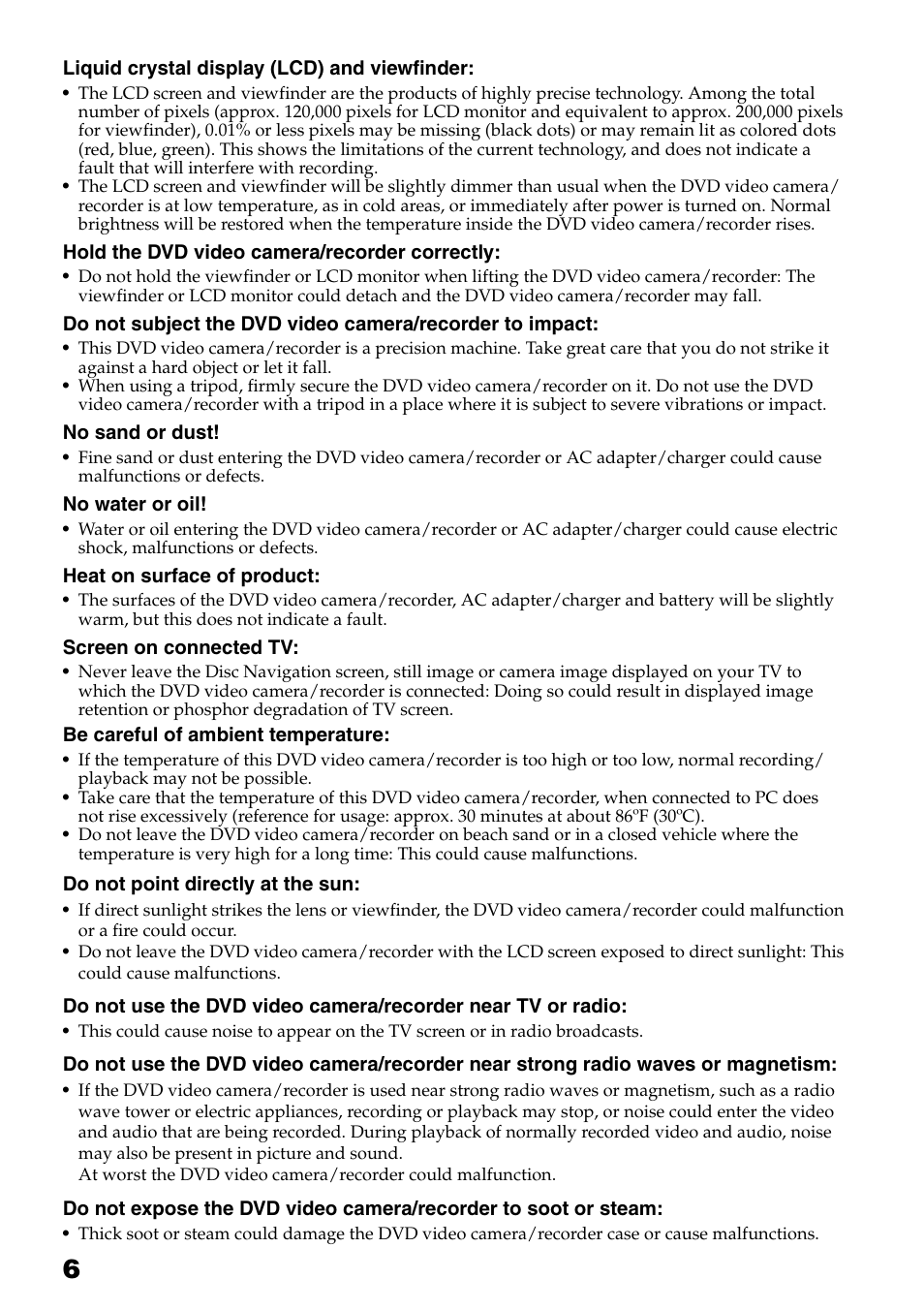 Hitachi DZ-HS503 User Manual | Page 6 / 163