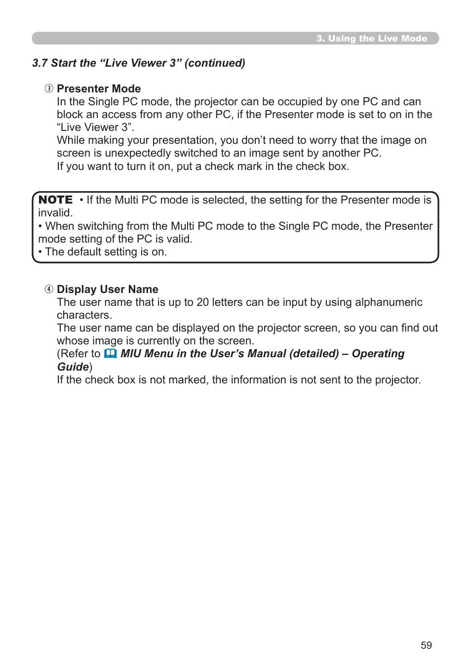 Hitachi CP-X268A User Manual | Page 59 / 119
