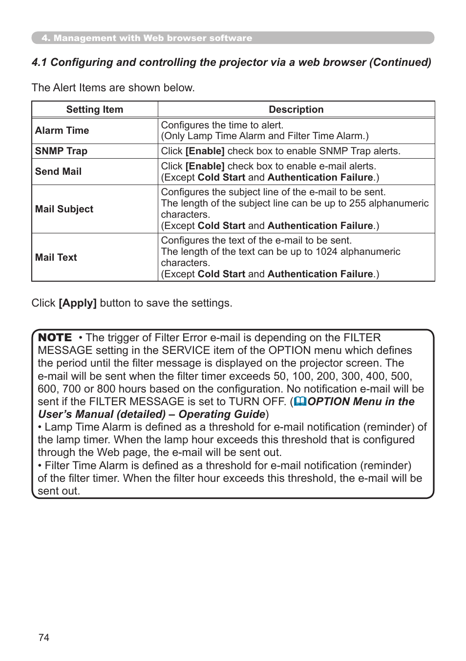Hitachi CP-X268A User Manual | Page 74 / 119