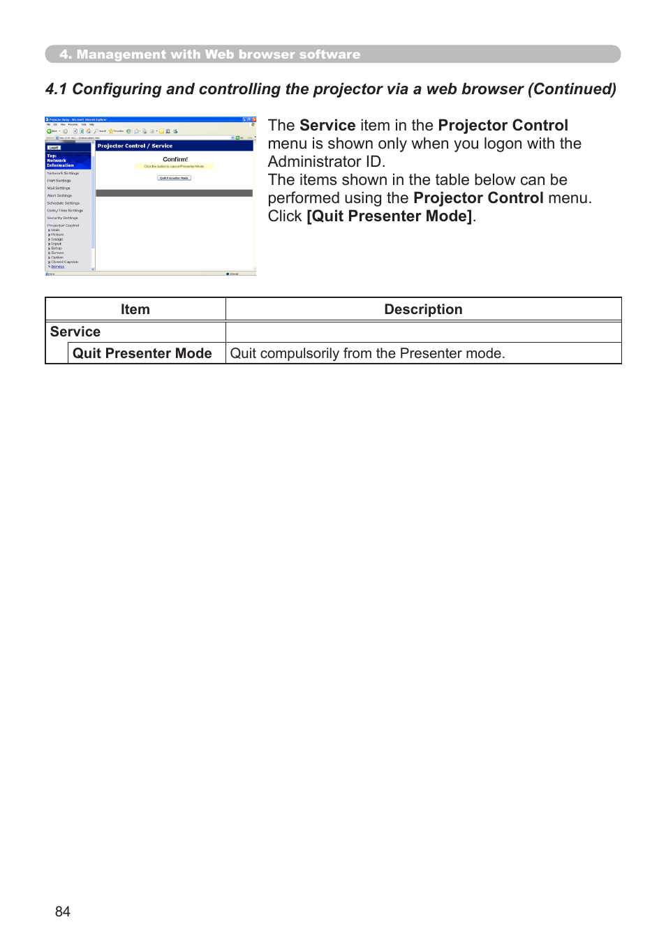 Hitachi CP-X268A User Manual | Page 84 / 119