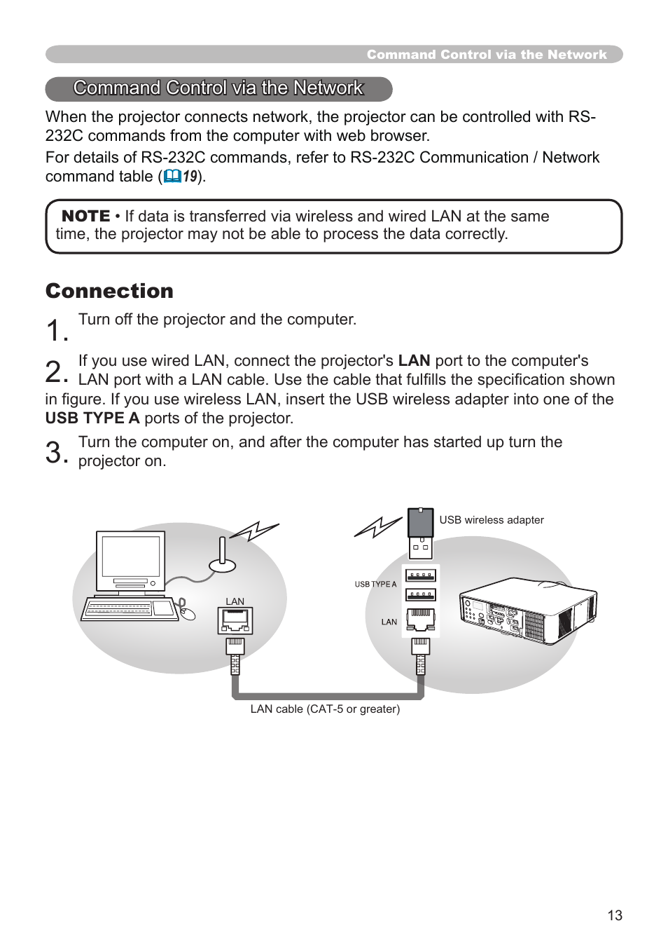 Connection | Hitachi CP-SX8350 User Manual | Page 13 / 38