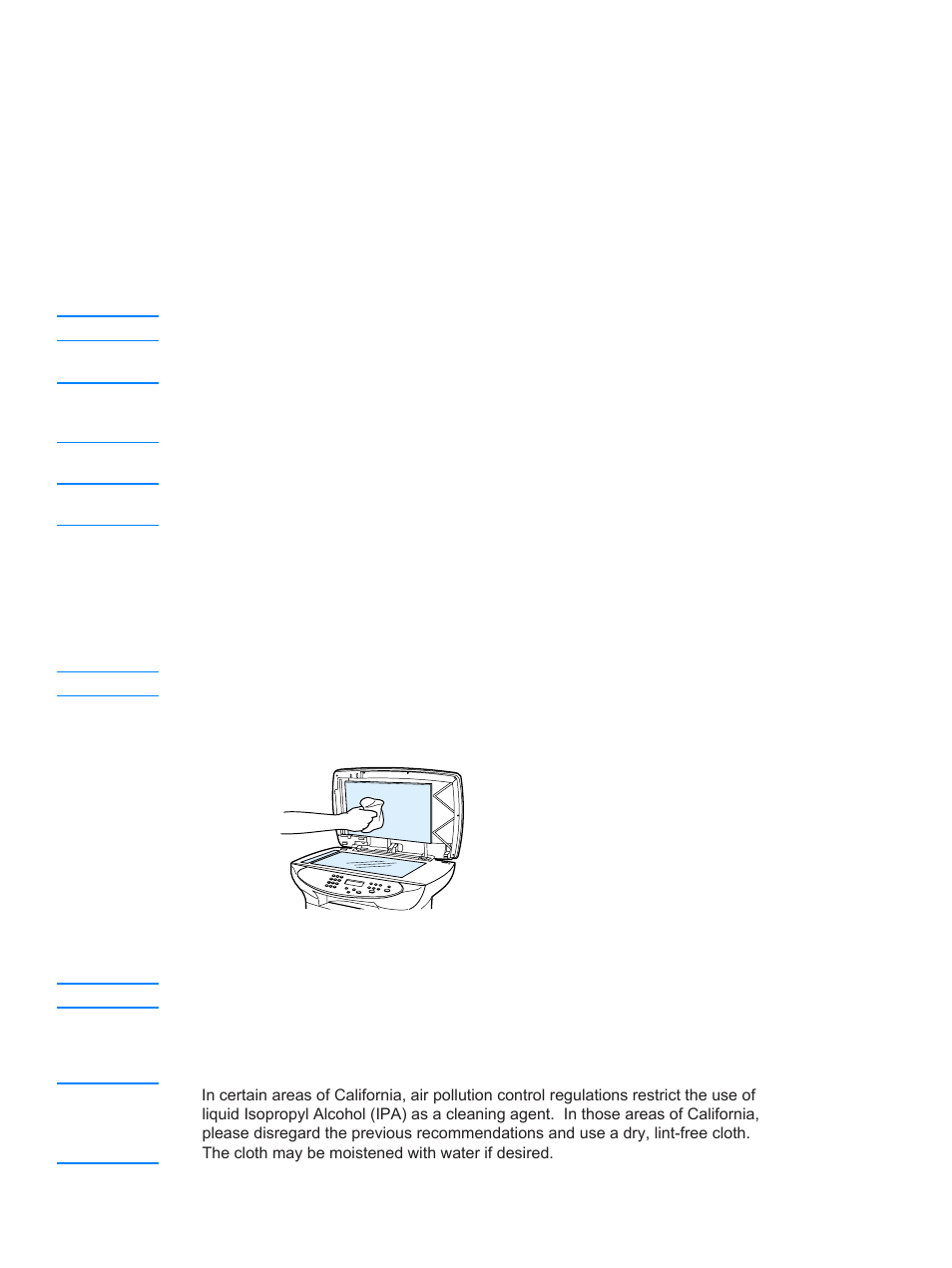 Cleaning the outside of the product, To clean the exterior, To clean the glass | To clean the lid backing | Hitachi 3300MFP User Manual | Page 126 / 259