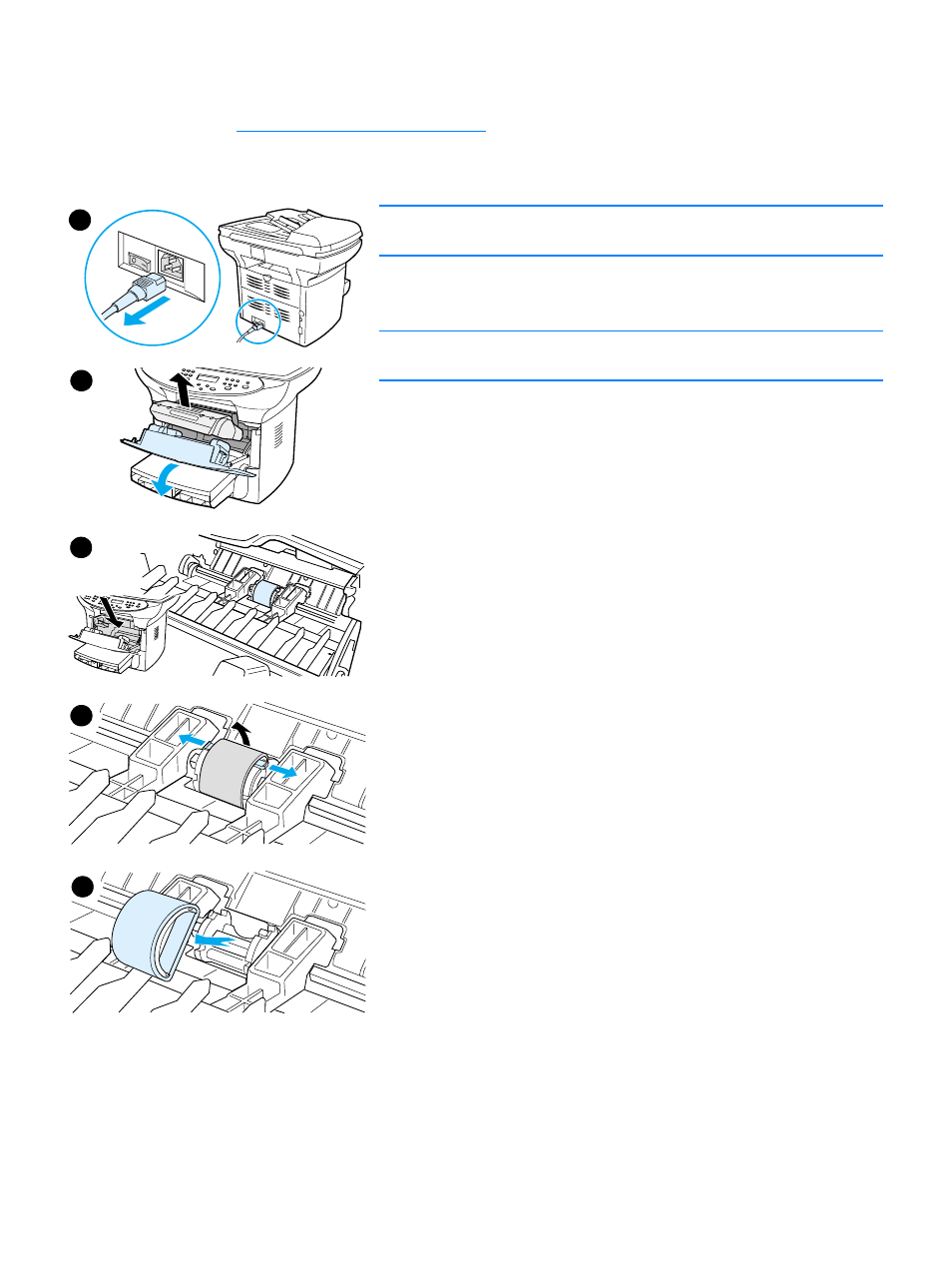 Changing the pickup roller, To change the pickup roller, Changing | The pickup roller | Hitachi 3300MFP User Manual | Page 129 / 259