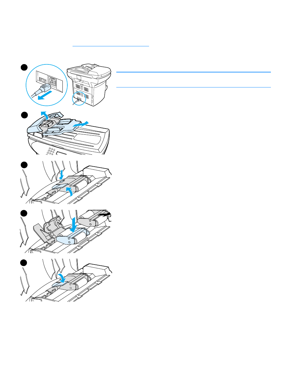 Changing an adf pickup roller assembly | Hitachi 3300MFP User Manual | Page 135 / 259