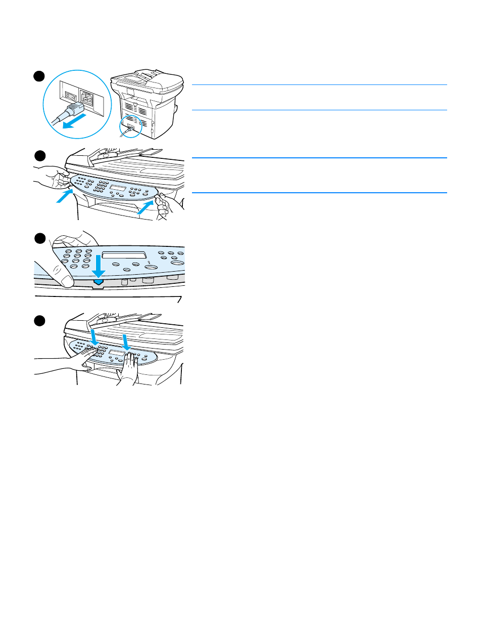 Removing and replacing the control panel bezel | Hitachi 3300MFP User Manual | Page 137 / 259