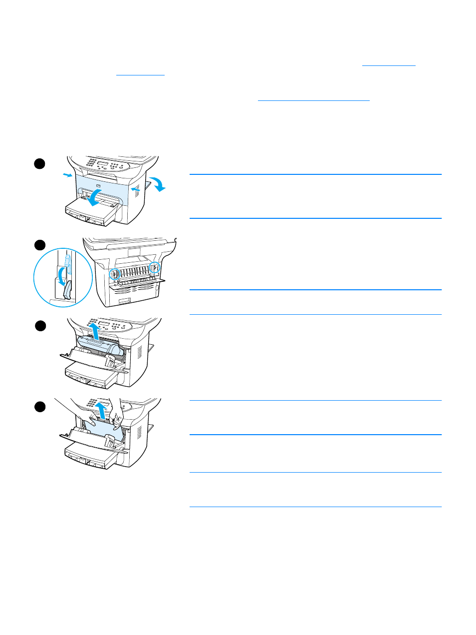 Clearing media jams, To clear a media jam | Hitachi 3300MFP User Manual | Page 160 / 259