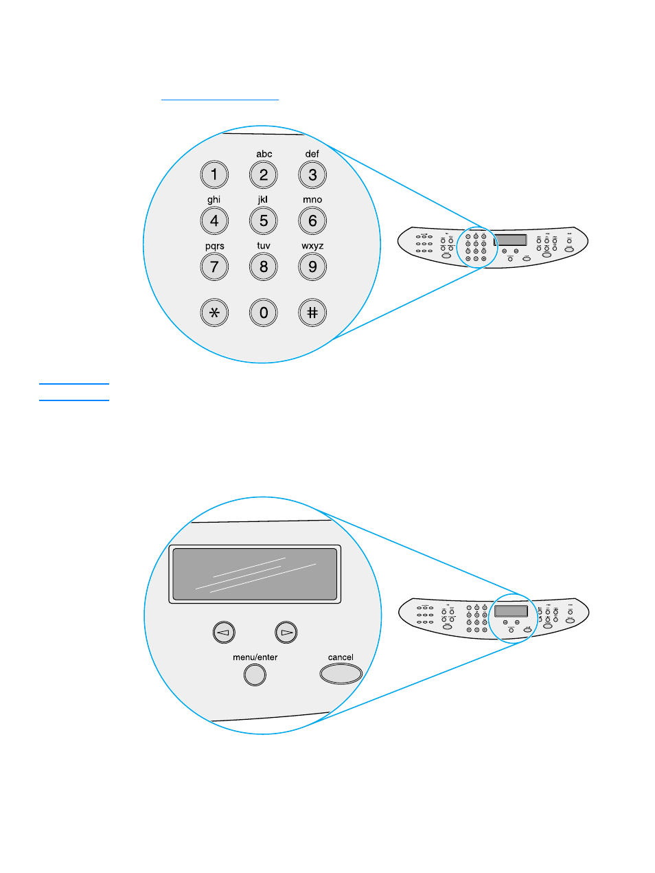 Alphanumeric buttons, Menu and cancel controls, Alphanumeric buttons menu and cancel controls | Hitachi 3300MFP User Manual | Page 24 / 259