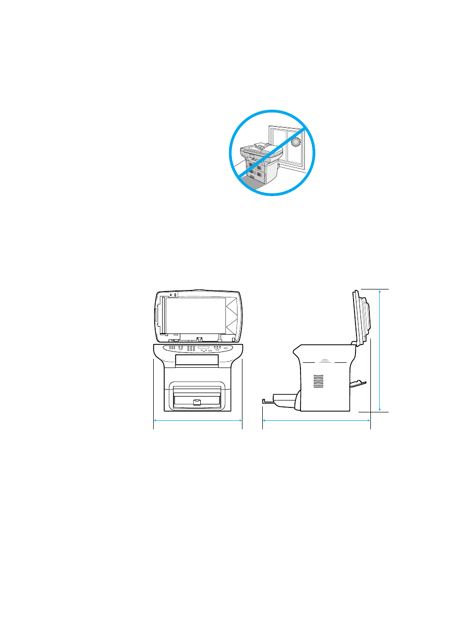 Finding a location for your product | Hitachi 3300MFP User Manual | Page 28 / 259