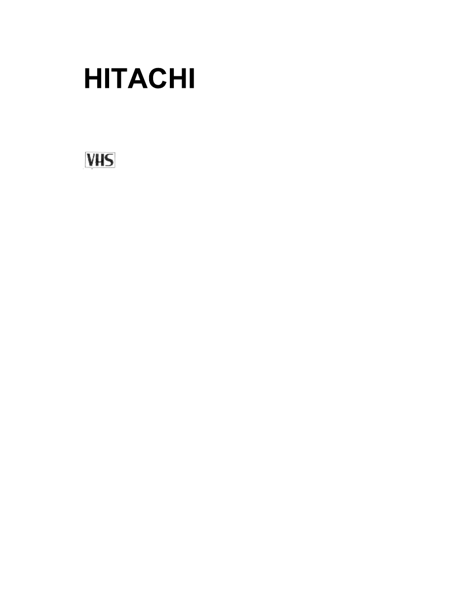 Hitachi VT-FX621A User Manual | 52 pages