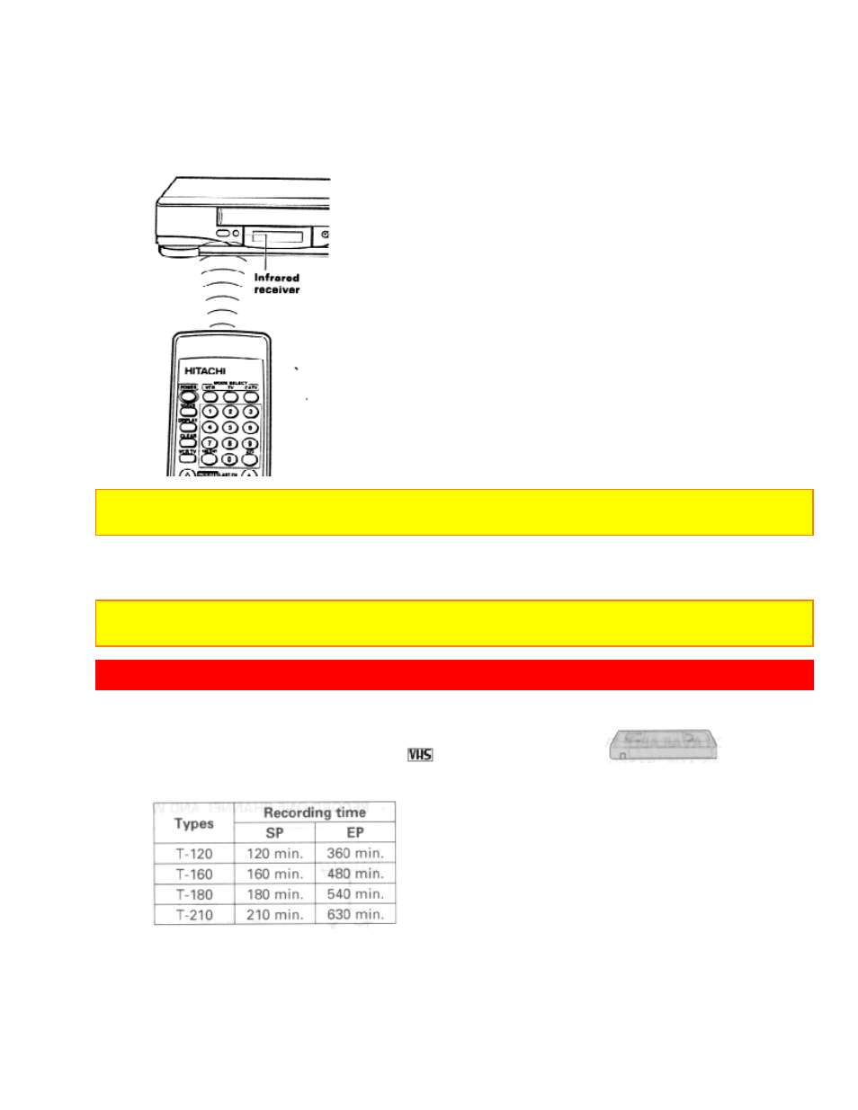 Cassette tapes | Hitachi VT-FX621A User Manual | Page 11 / 52