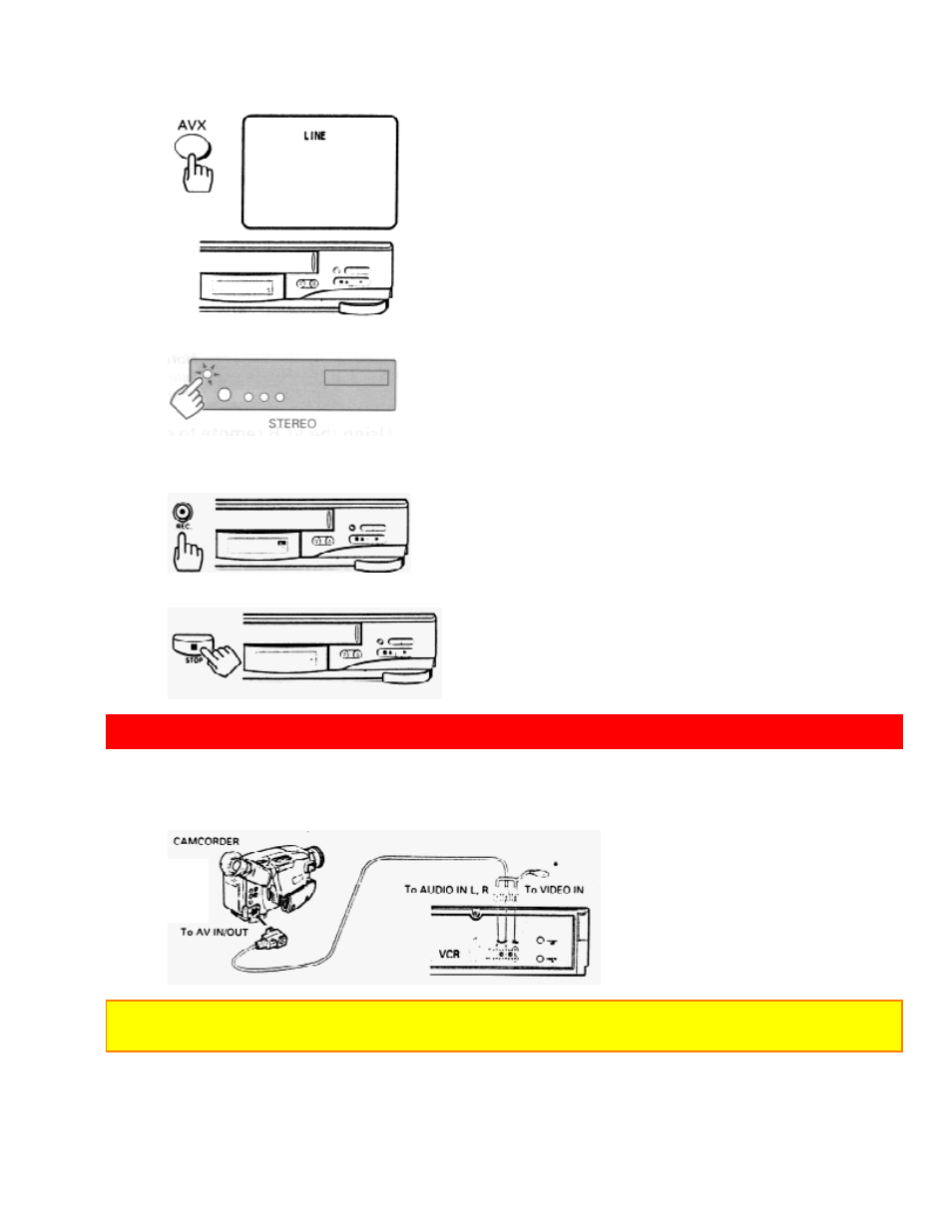 Copying tapes from a camcorder | Hitachi VT-FX621A User Manual | Page 47 / 52