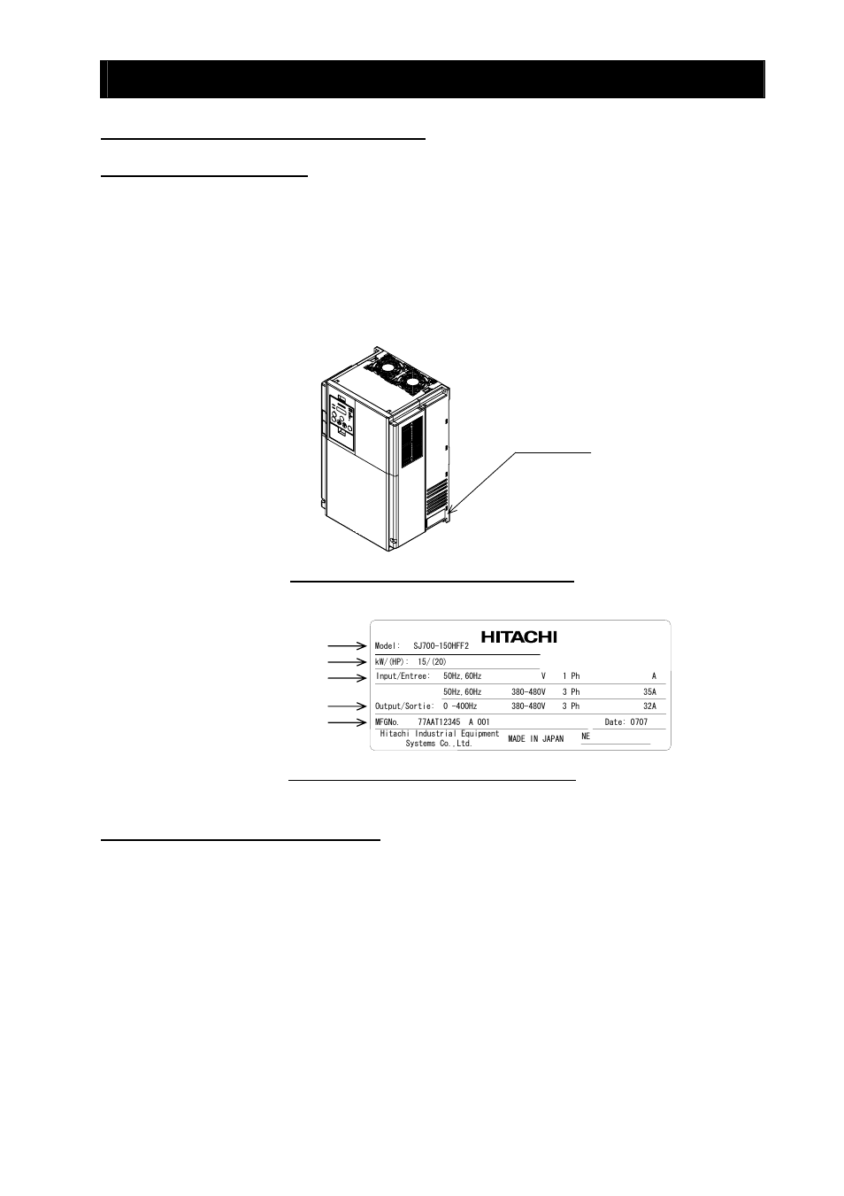 Chapter 1 overview, 1 inspection of the purchased product | Hitachi SJ700-2 User Manual | Page 18 / 284