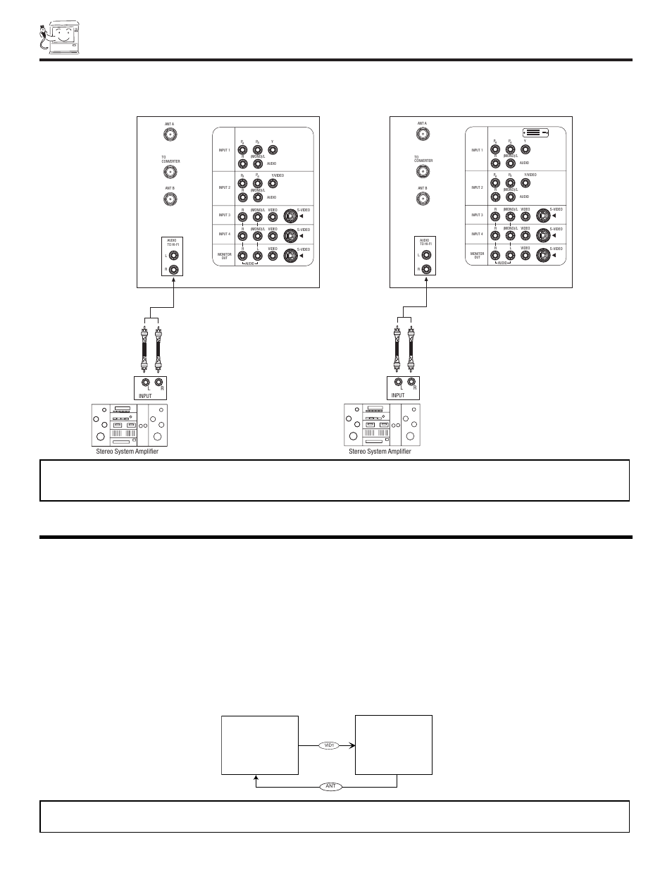 Connecting external audio sources, Connecting external video sources | Hitachi 51GWX20B User Manual | Page 14 / 64