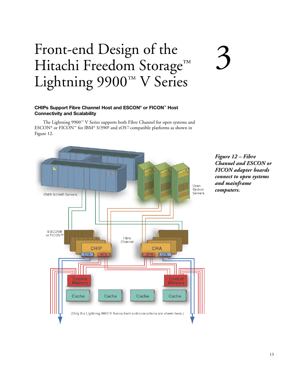 Front-end design of the hitachi freedom storage, Lightning 9900, V series | Hitachi STORAGE 9900 User Manual | Page 23 / 85