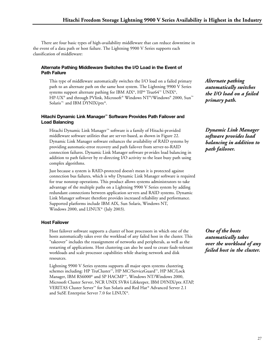 Hitachi STORAGE 9900 User Manual | Page 37 / 85