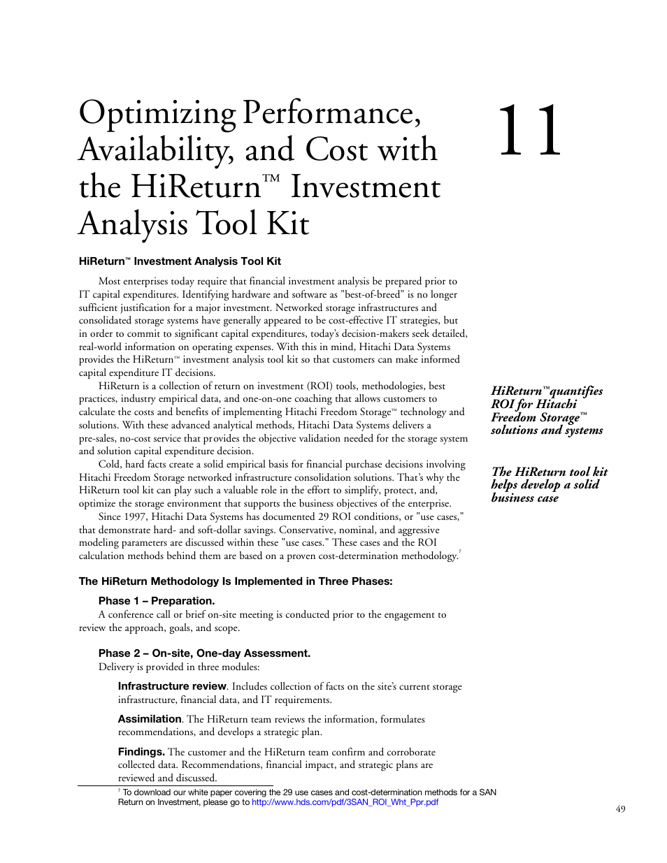Investment analysis tool kit | Hitachi STORAGE 9900 User Manual | Page 59 / 85
