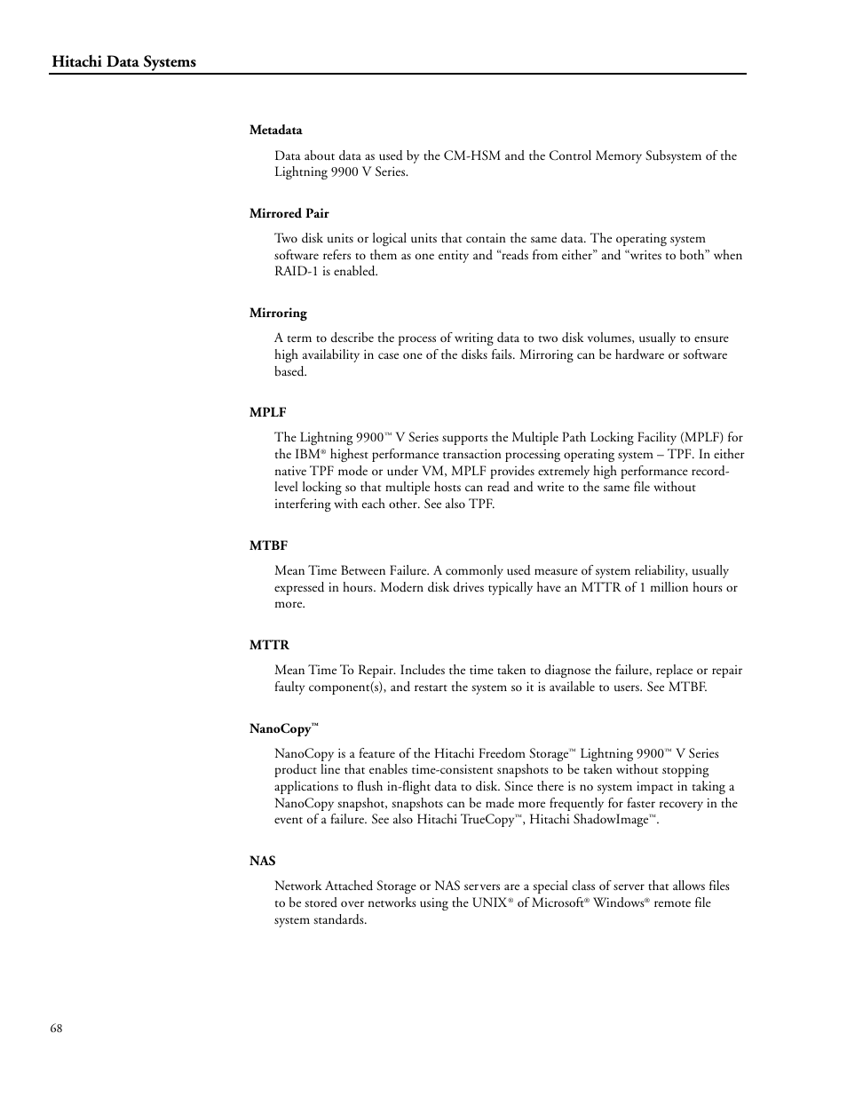 Hitachi STORAGE 9900 User Manual | Page 78 / 85