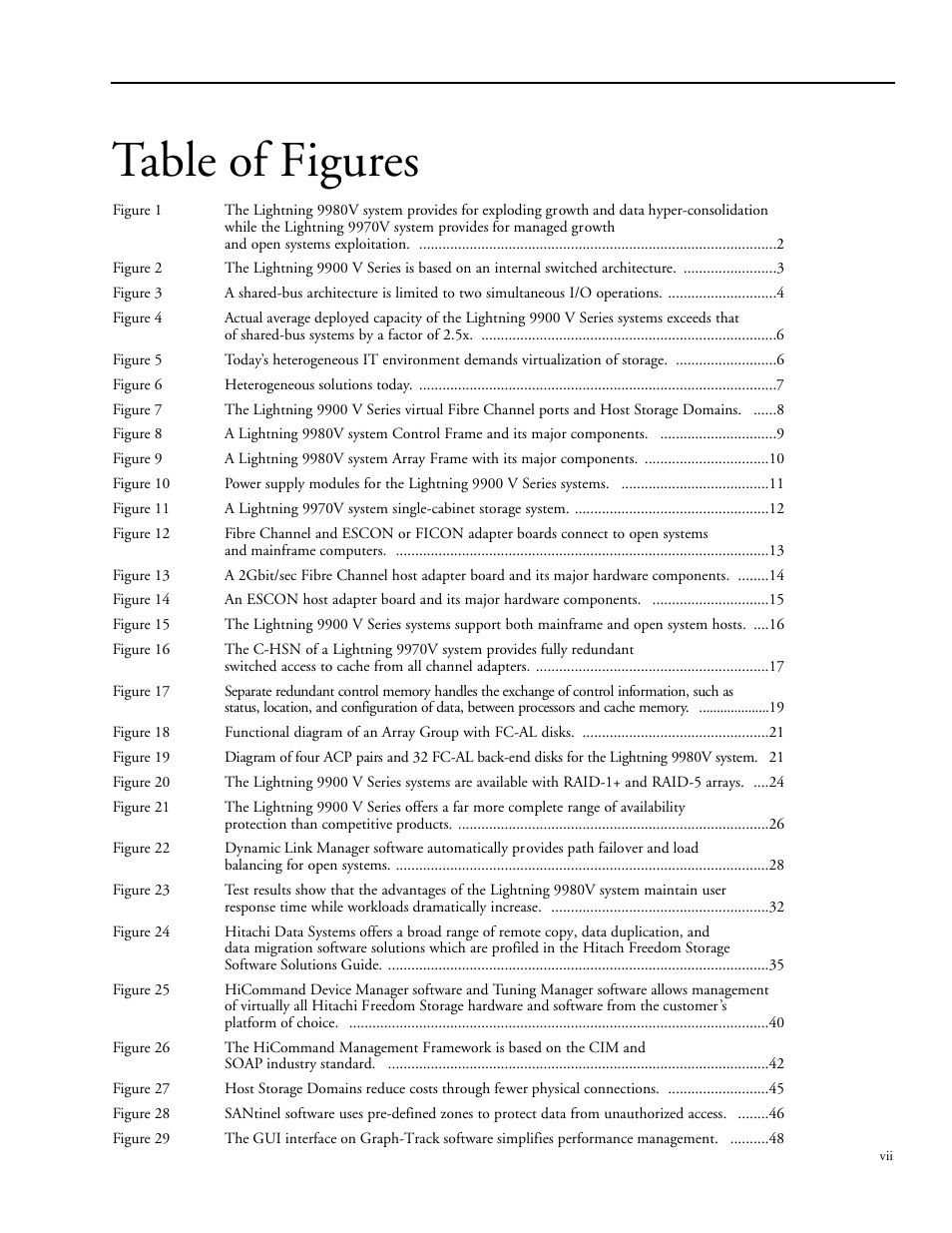 Table of figures | Hitachi STORAGE 9900 User Manual | Page 9 / 85