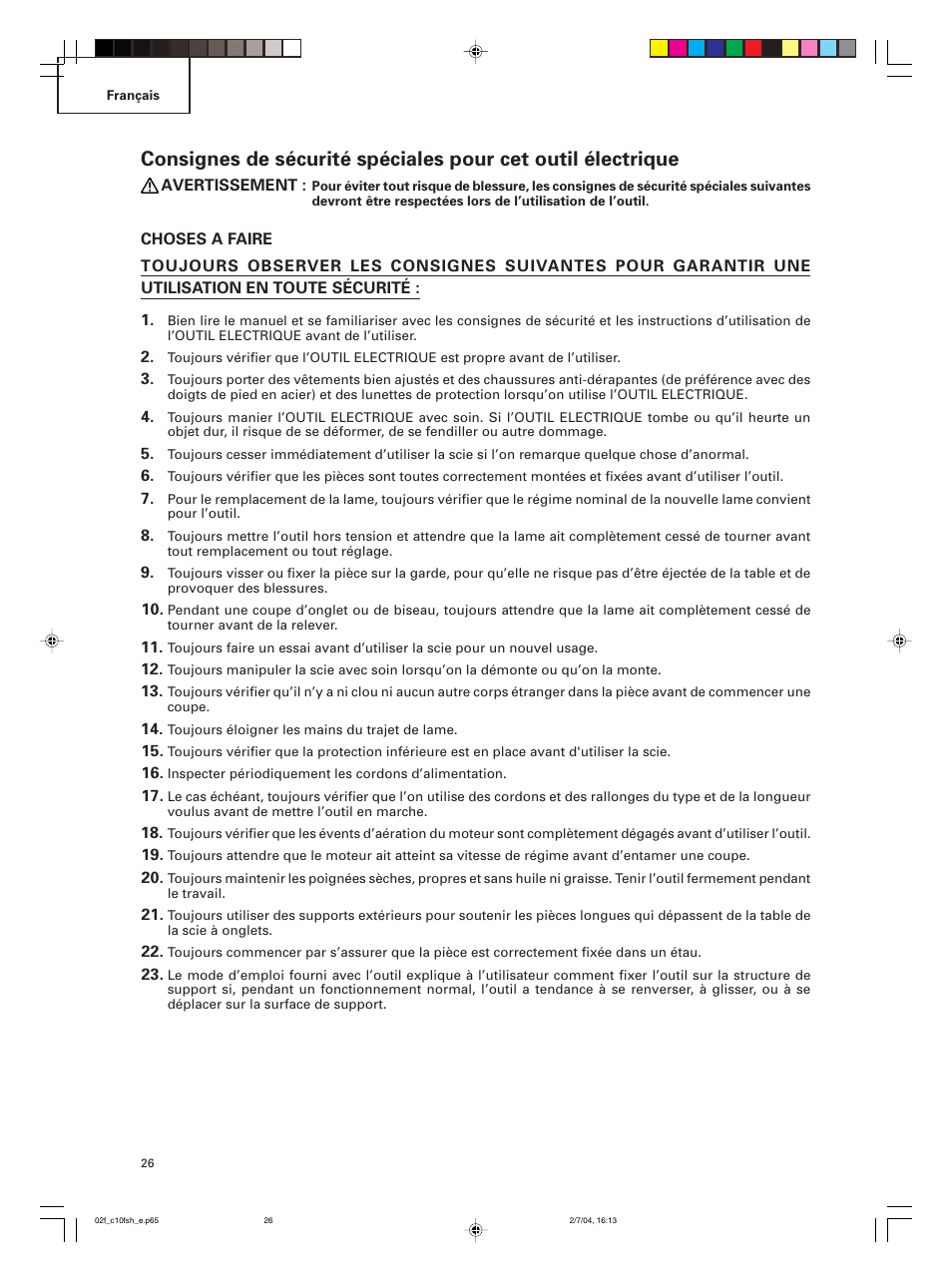 Hitachi C 10FCE User Manual | Page 26 / 76