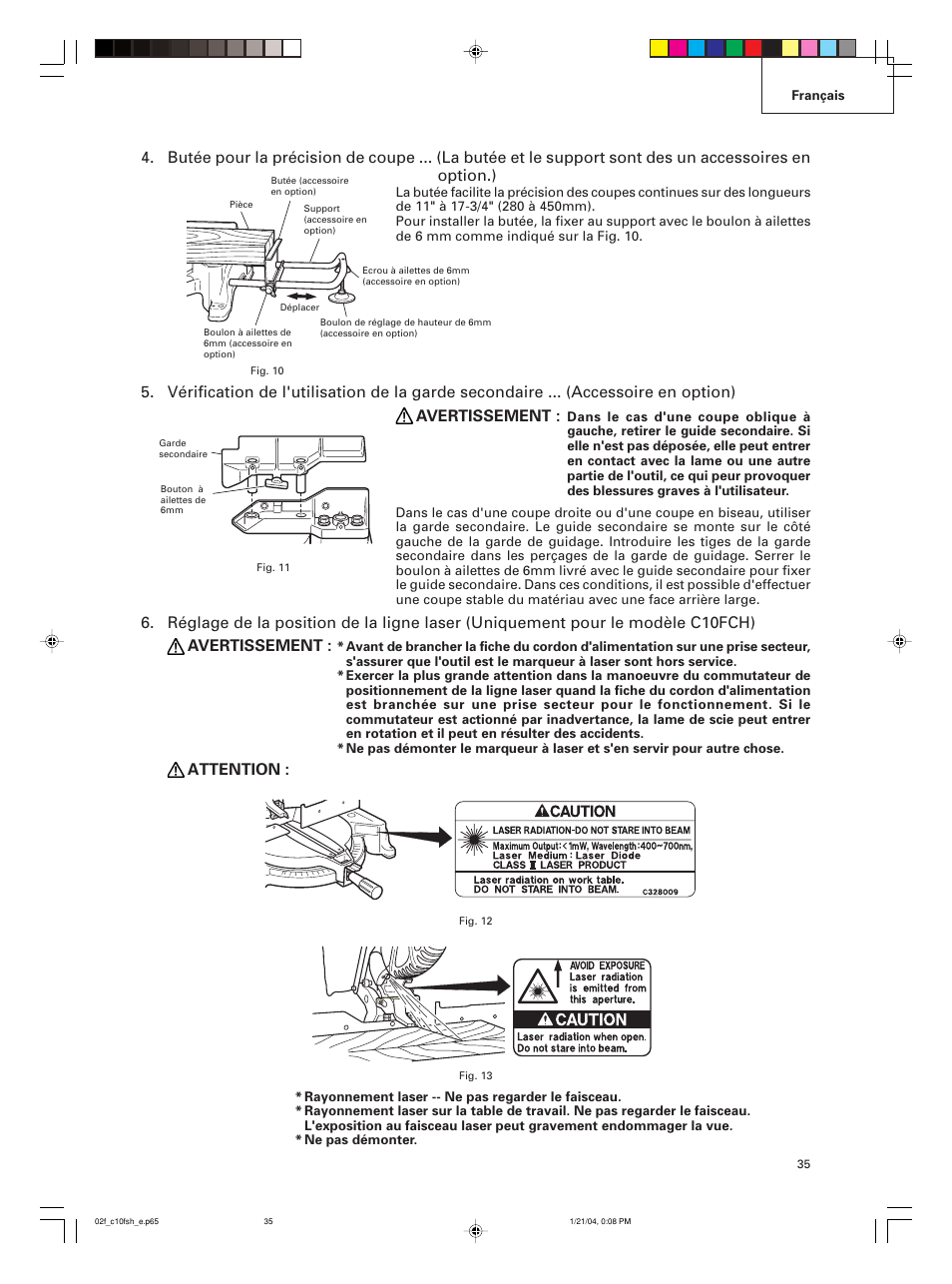 Attention | Hitachi C 10FCE User Manual | Page 35 / 76