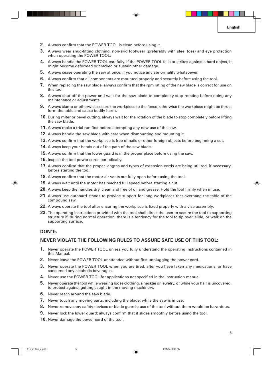 Hitachi C 10FCE User Manual | Page 5 / 76