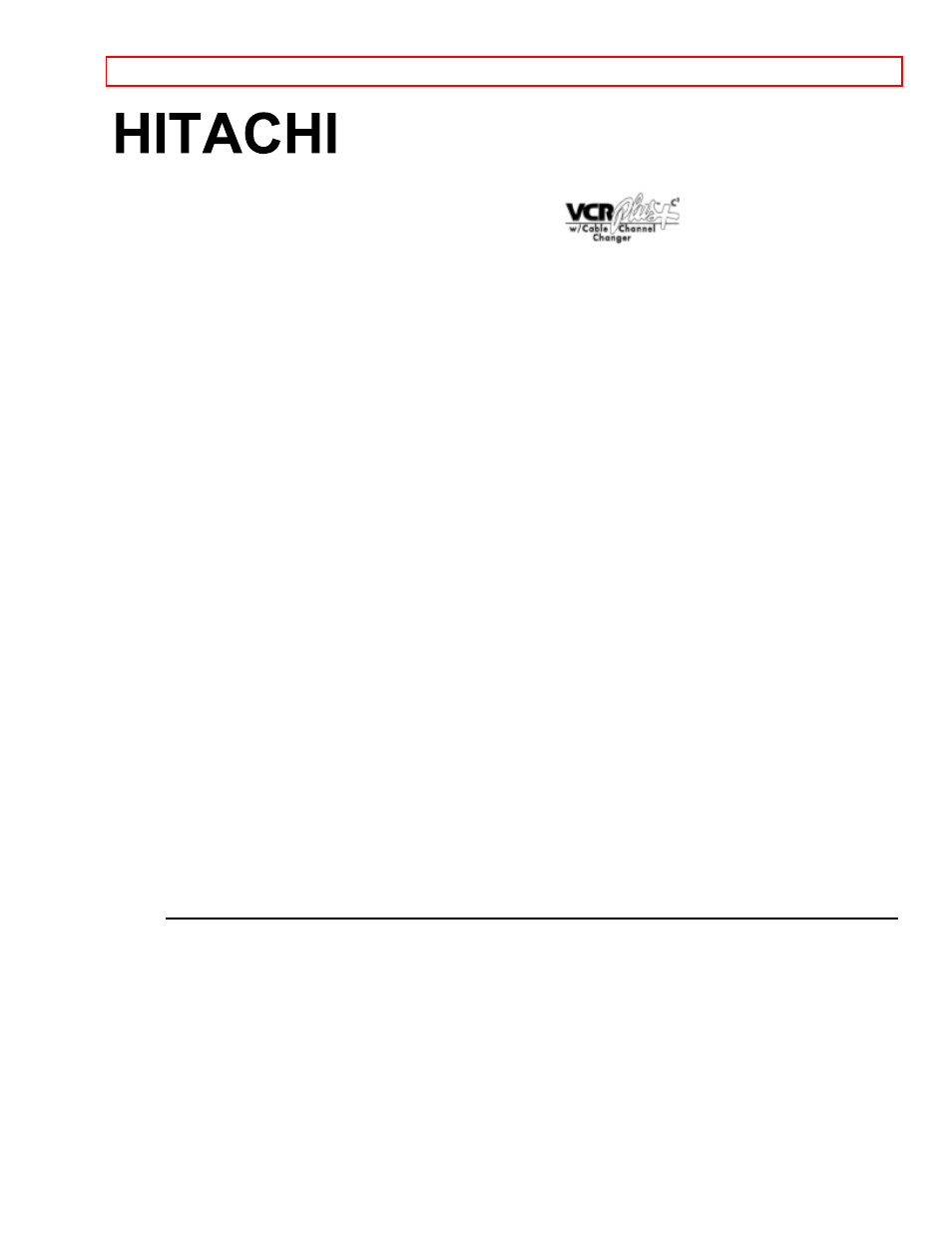 Hitachi VT-UX605A User Manual | 83 pages