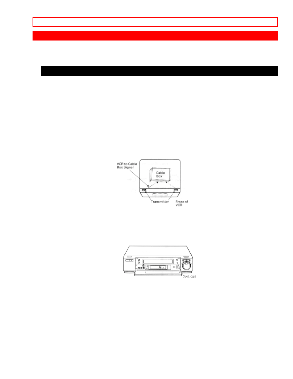 Advanced operations (cable box hookups), Hooking up to a cable box, Cable box position a. basic hookup | Hitachi VT-UX605A User Manual | Page 61 / 83