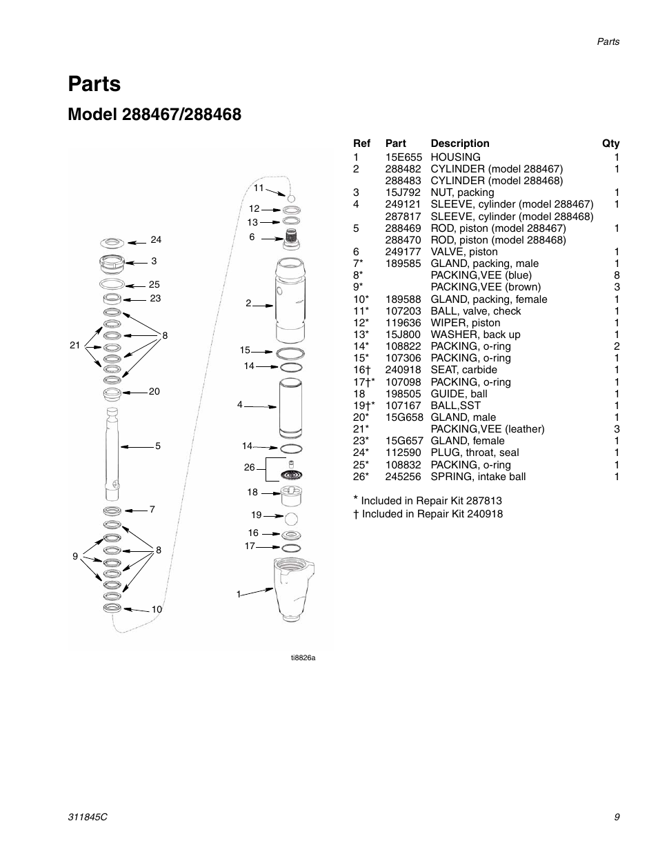 Parts | Hitachi 288466 User Manual | Page 9 / 14