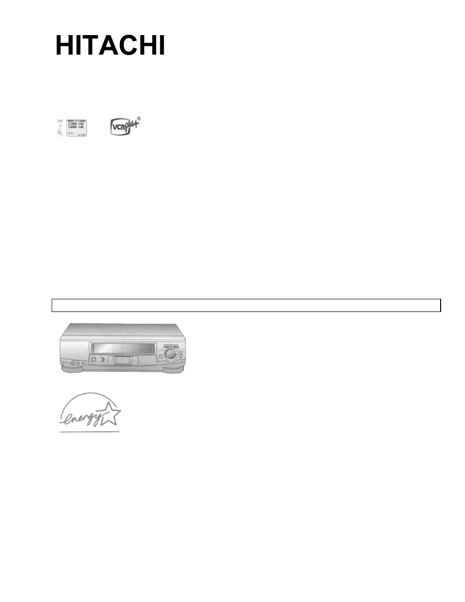 Hitachi VT-FX6404A User Manual | 74 pages