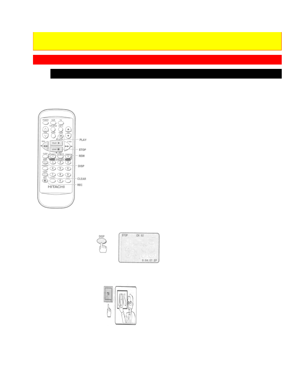 Index with the time counter, To find specific sections on a tape | Hitachi VT-FX6404A User Manual | Page 43 / 74